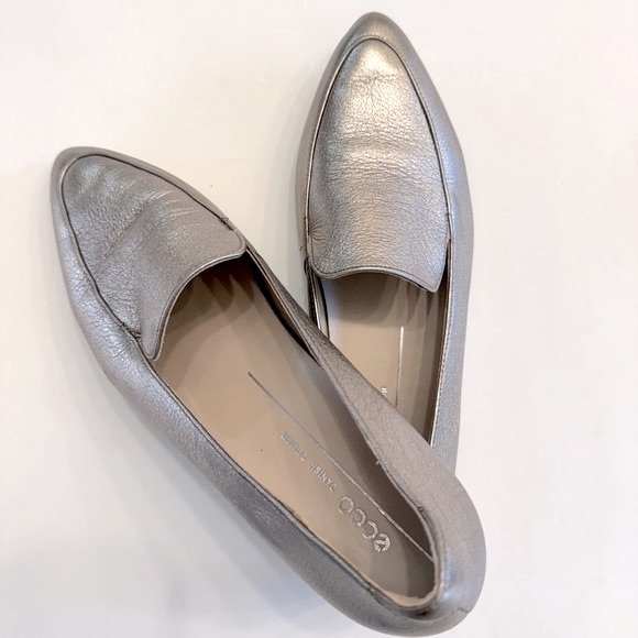 ECCO Shape Pointy Ballerina Womens Metallic Slip On Shoes S - Picture 7 of 14